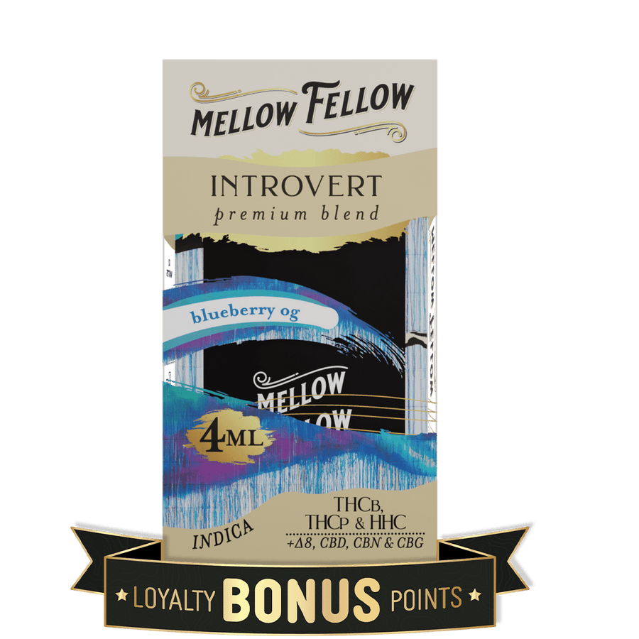 Introvert Blend 4ML Disposable Vape - Blueberry OG (Indica) - Mellow Fellow