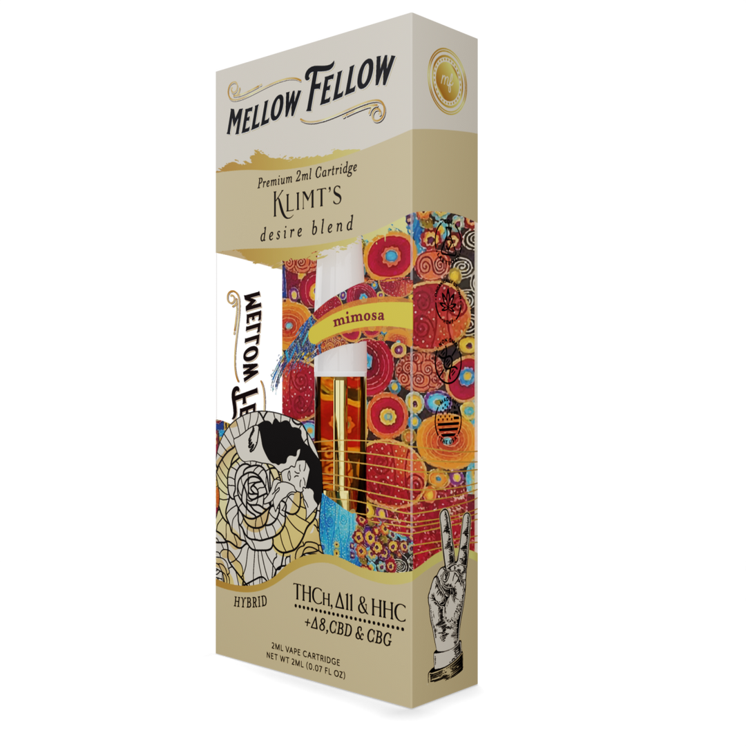 Klimt's Desire Blend 2ml Vape Cartridge - Mimosa (Hybrid) - Mellow Fellow