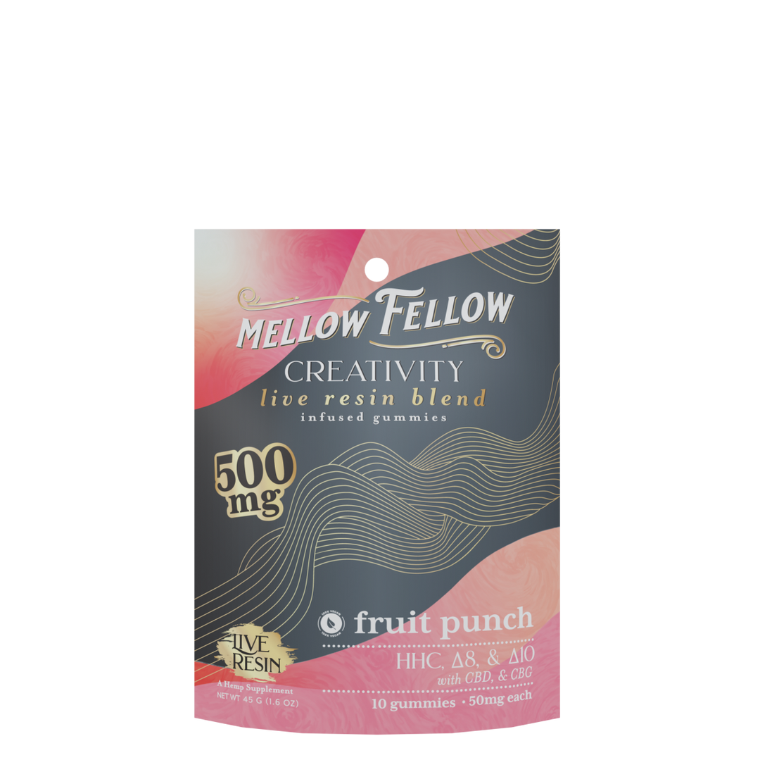 Creativity Blend Live Resin M - Fusions Edibles Fruit Punch 500mg - Mellow Fellow