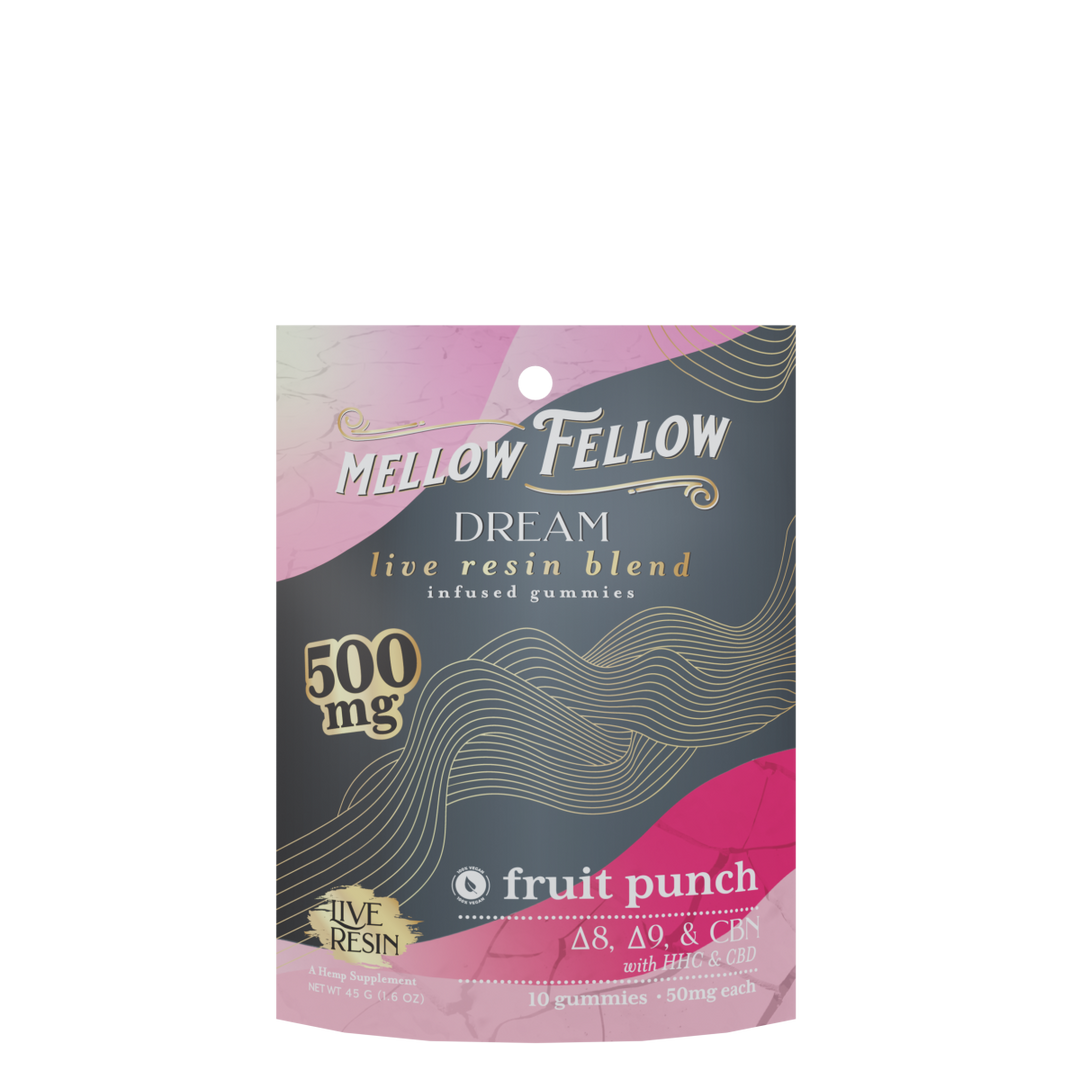 Dream Blend Live Resin M - Fusions Edibles Fruit Punch 500mg - Mellow Fellow