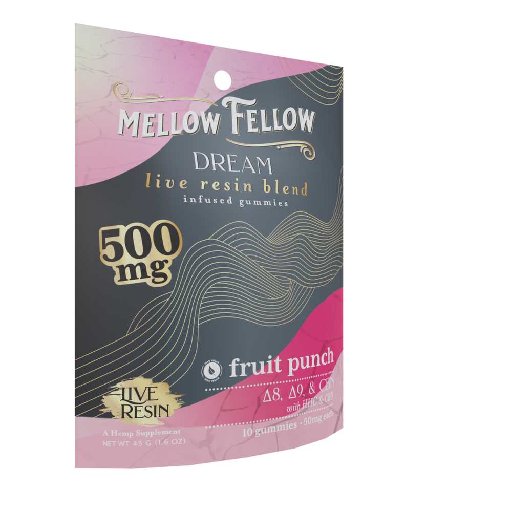 Dream Blend Live Resin M - Fusions Edibles Fruit Punch 500mg - Mellow Fellow