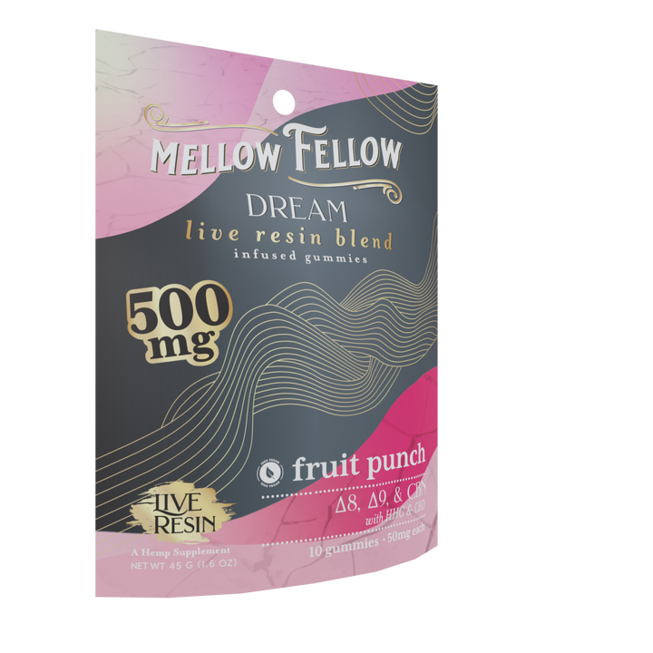 Dream Blend Live Resin M - Fusions Edibles Fruit Punch 500mg - Mellow Fellow