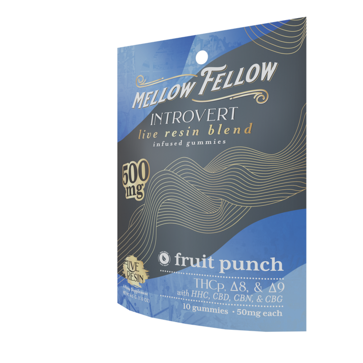 Introvert Blend Live Resin M - Fusions Edibles Fruit Punch 500mg - Mellow Fellow