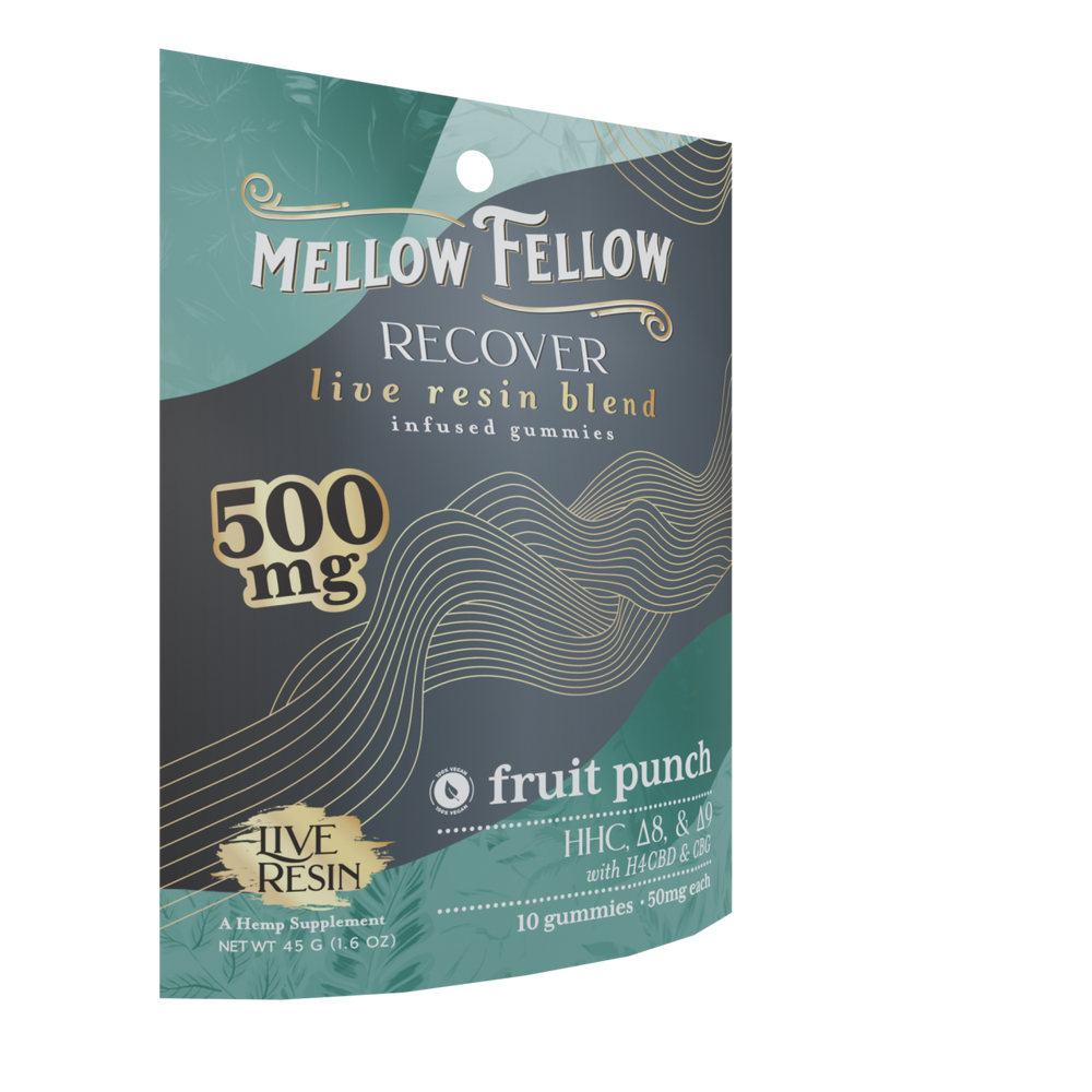 Recover Blend Live Resin M - Fusions Edibles Fruit Punch 500mg - Mellow Fellow