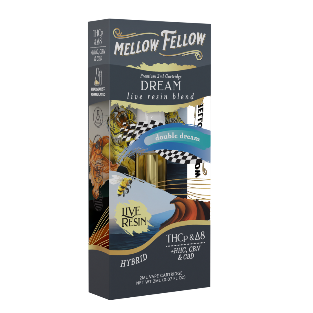 Dream Blend 2ml Live Resin Vape Cartridge - Double Dream (Hybrid) - Mellow Fellow