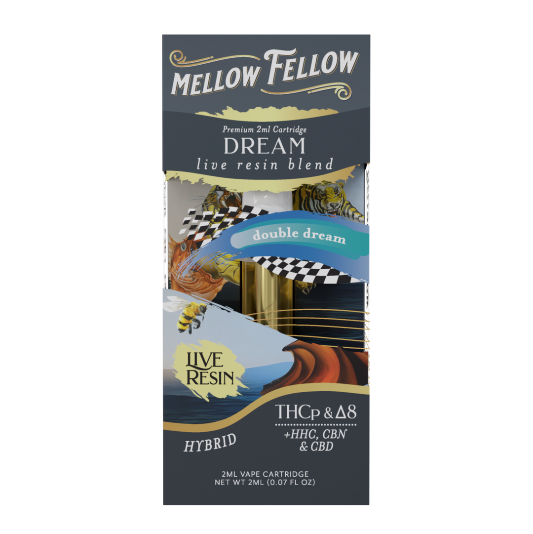 Dream Blend 2ml Live Resin Vape Cartridge - Double Dream (Hybrid) - Mellow Fellow