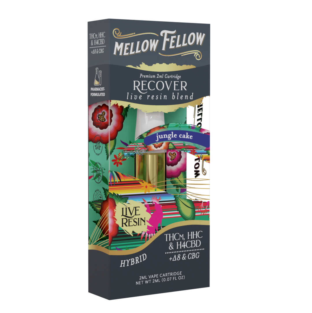 Recover Blend 2ml Live Resin Vape Cartridge - Jungle Cake (Hybrid) - Mellow Fellow