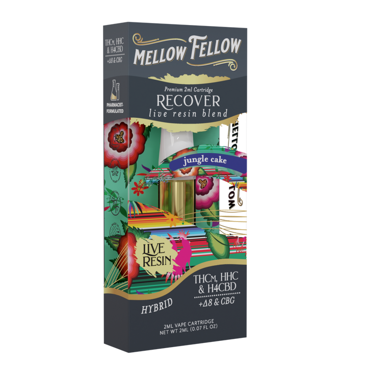 Recover Blend 2ml Live Resin Vape Cartridge - Jungle Cake (Hybrid) - Mellow Fellow