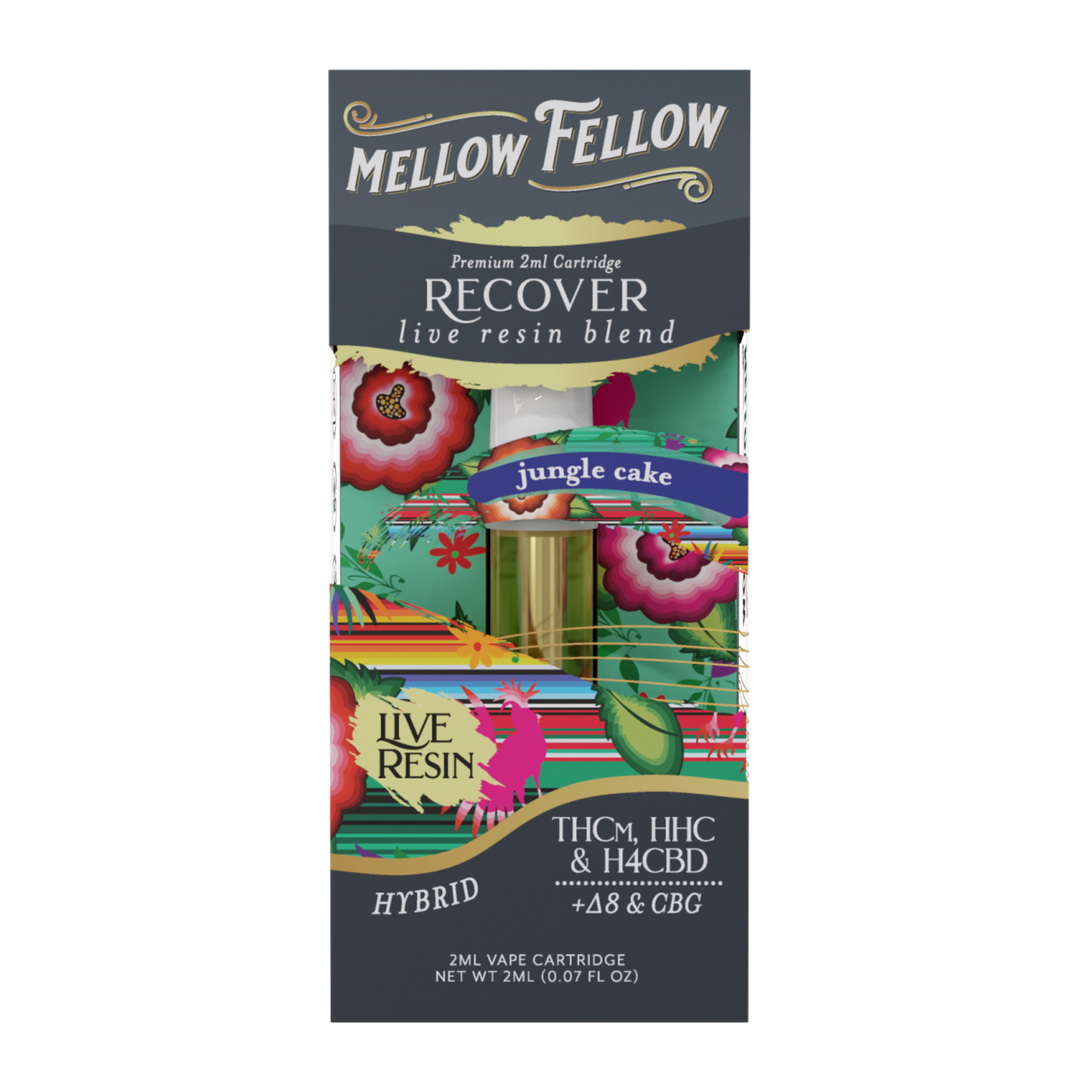 Recover Blend 2ml Live Resin Vape Cartridge - Jungle Cake (Hybrid) - Mellow Fellow