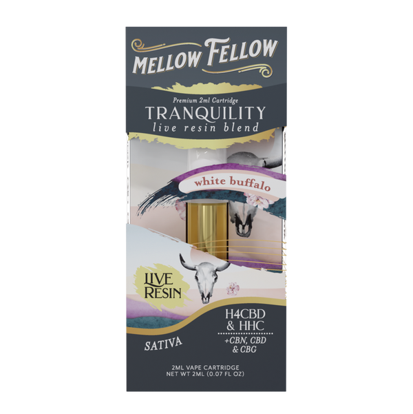 Tranquility Blend 2ml Live Resin Vape Cartridge - White Buffalo (Sativa)