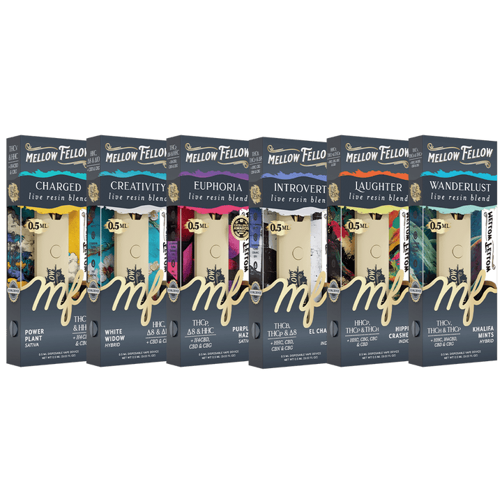 Live Resin 0.5ml Disposable Vapes Bundle 6 Pack - Mellow Fellow