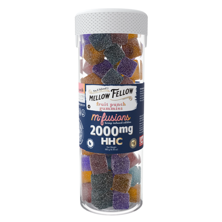 HHC M - Fusions Fruit Punch Gummies - 40 Ct. 2000mg - Mellow Fellow