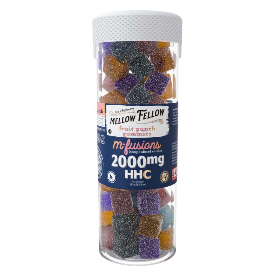 HHC M - Fusions Fruit Punch Gummies - 40 Ct. 2000mg - Mellow Fellow