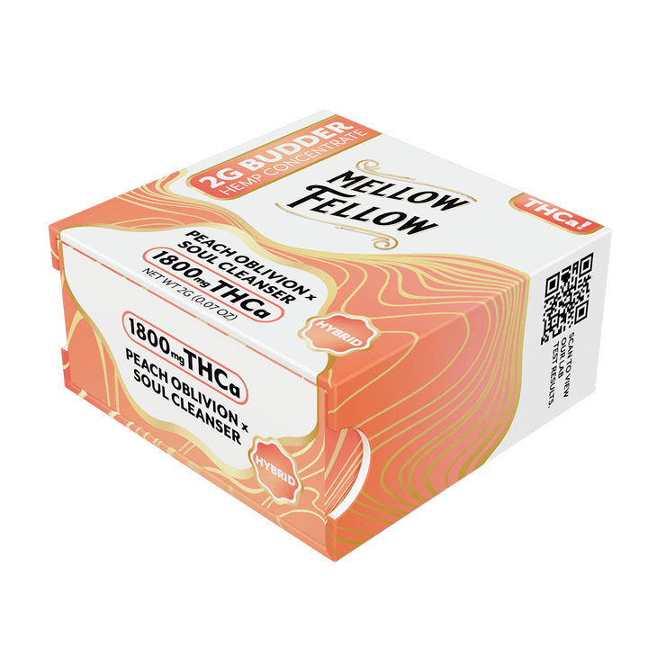 THCa 2g Budder Jar - Peach Oblivion x Soul Cleanser (Hybrid) - Mellow Fellow