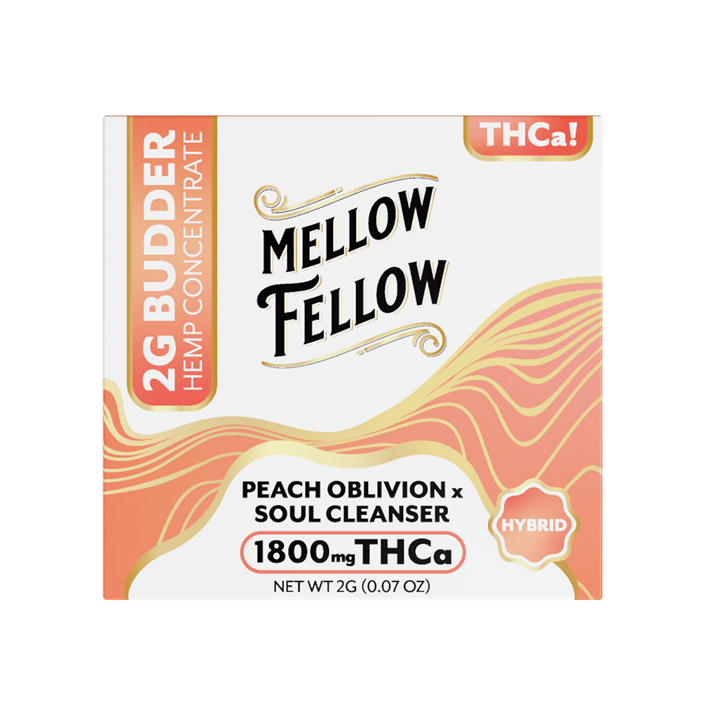 THCa 2g Budder Jar - Peach Oblivion x Soul Cleanser (Hybrid) - Mellow Fellow