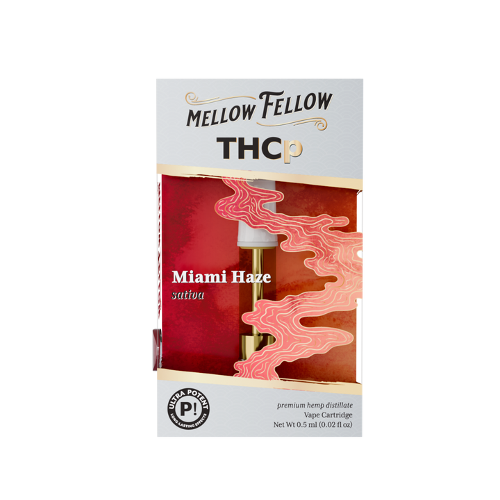 THCp 0.5ml Vape Cartridge - Miami Haze (Sativa) - Mellow Fellow