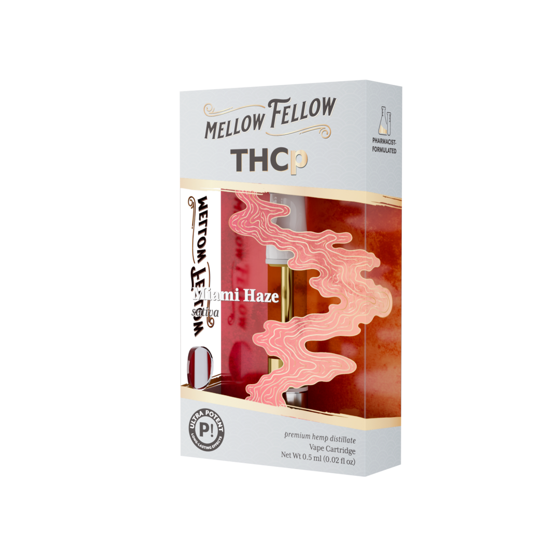 THCp 0.5ml Vape Cartridge - Miami Haze (Sativa) - Mellow Fellow