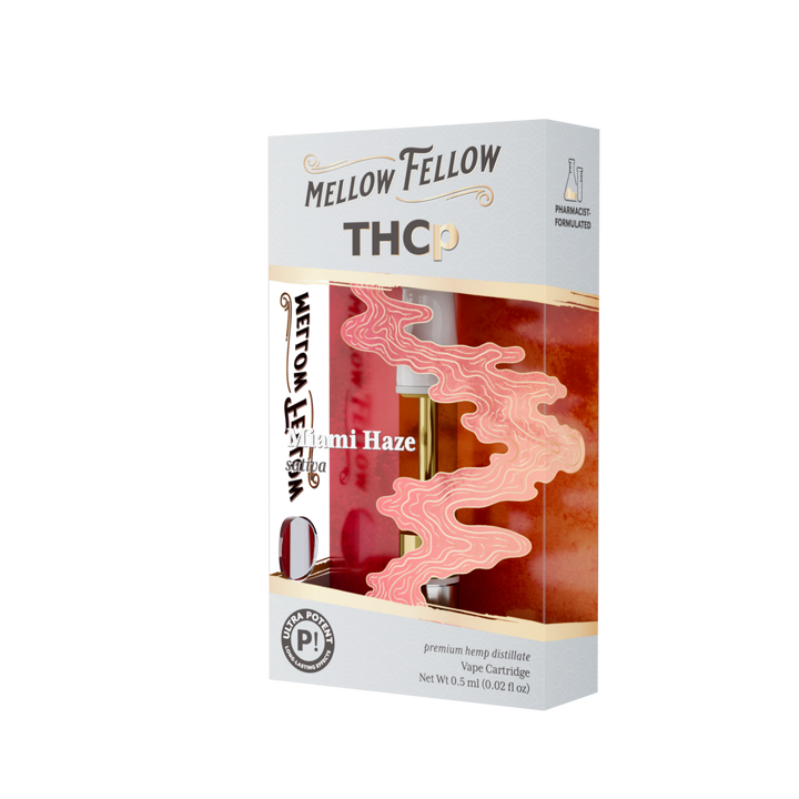 THCp 0.5ml Vape Cartridge - Miami Haze (Sativa) - Mellow Fellow