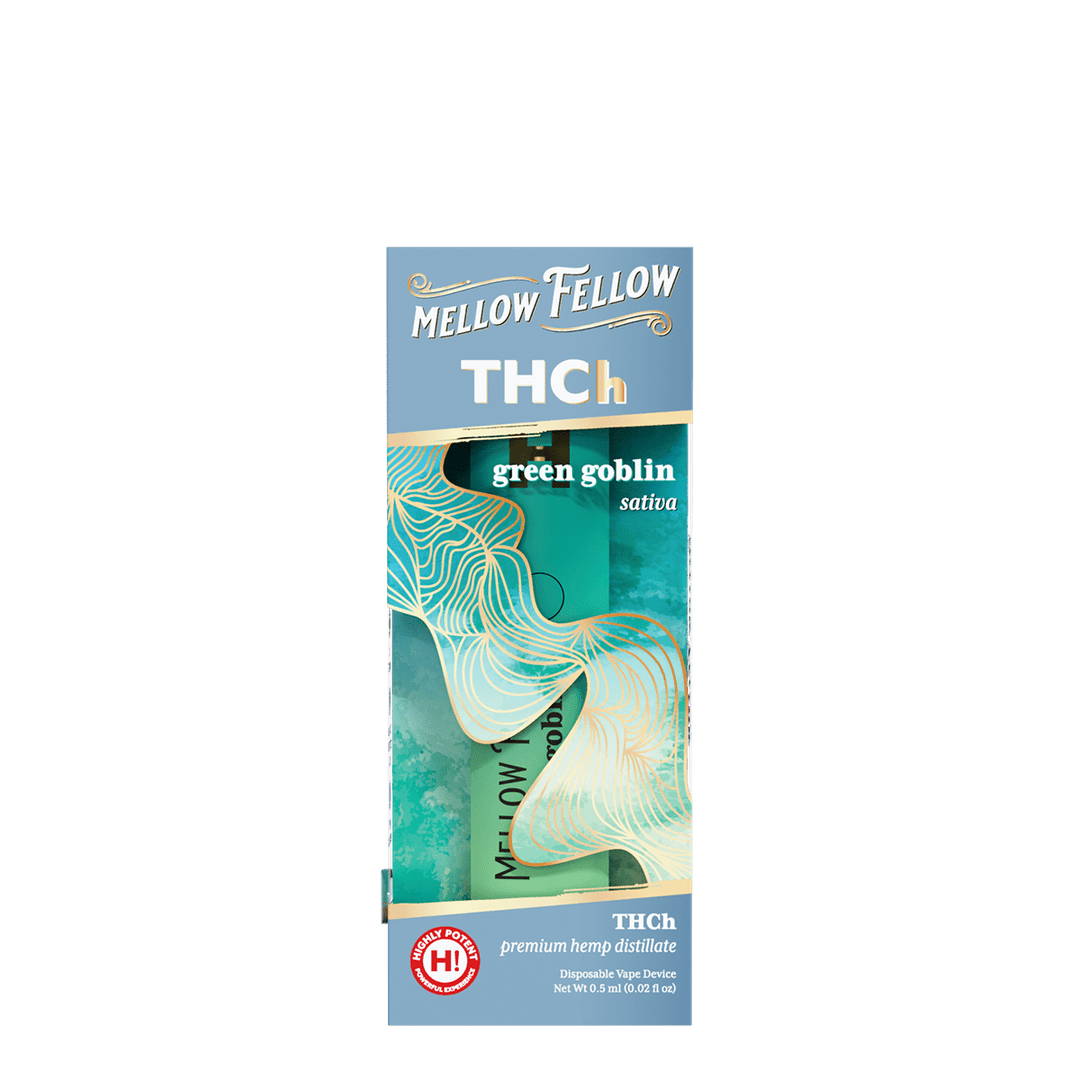 THCh 0.5g Disposable Vape - Green Goblin (Sativa) - Mellow Fellow