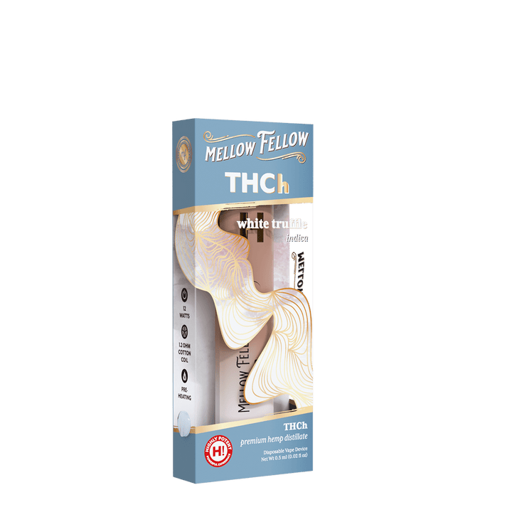 THCh 0.5g Disposable Vape - White Truffle (Indica) - Mellow Fellow