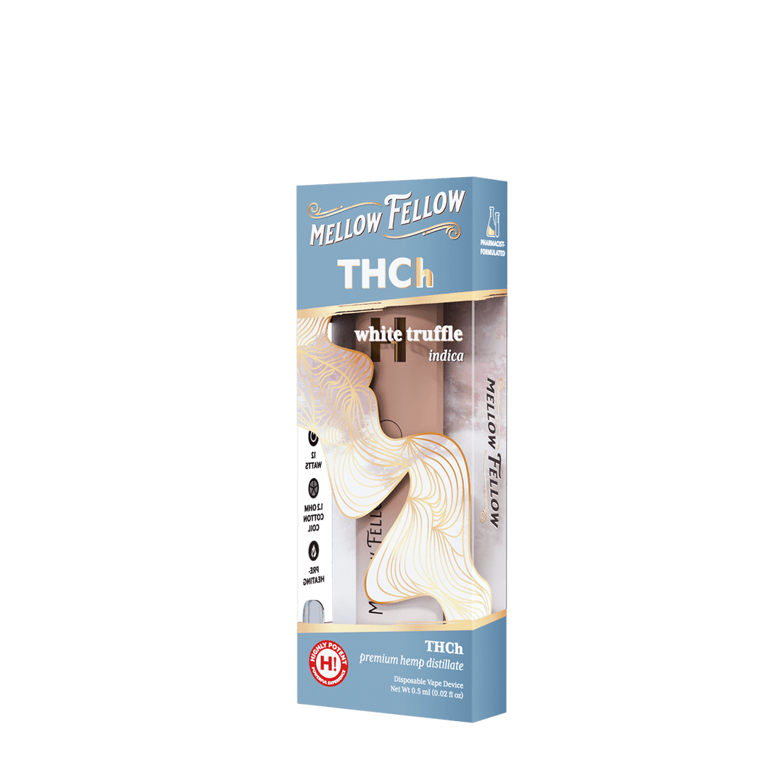 THCh 0.5g Disposable Vape - White Truffle (Indica) - Mellow Fellow