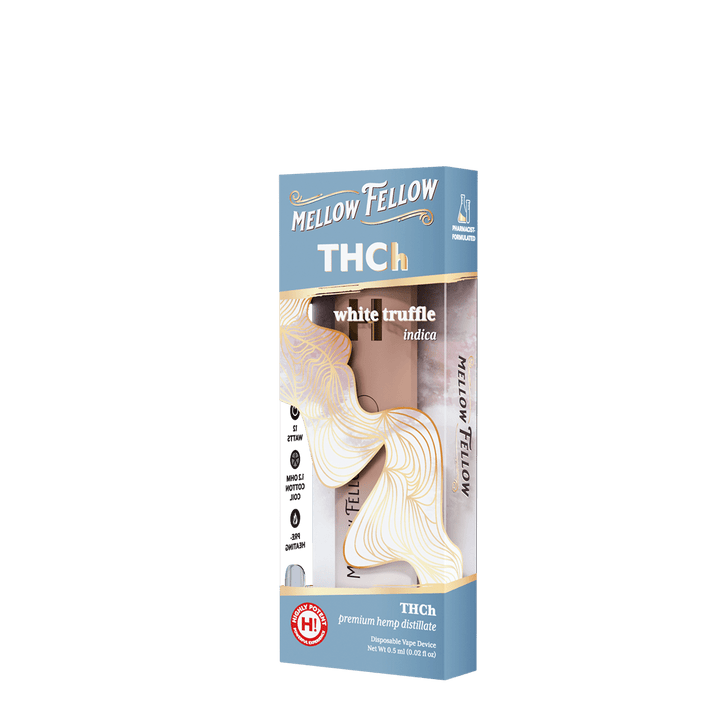 THCh 0.5g Disposable Vape - White Truffle (Indica) - Mellow Fellow