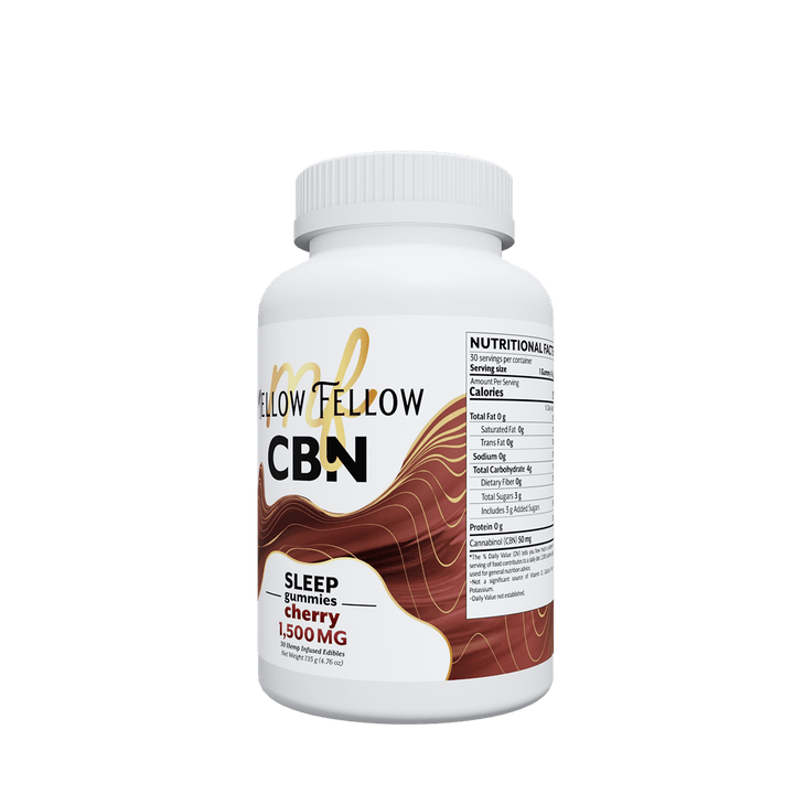Sleep CBN Gummies - 1500mg - Cherry - Mellow Fellow