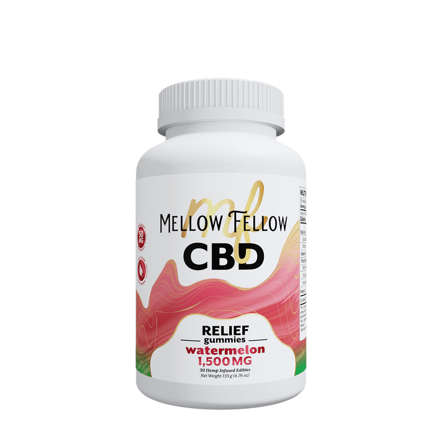 Relief CBD Gummies - 1500mg - Watermelon - Mellow Fellow
