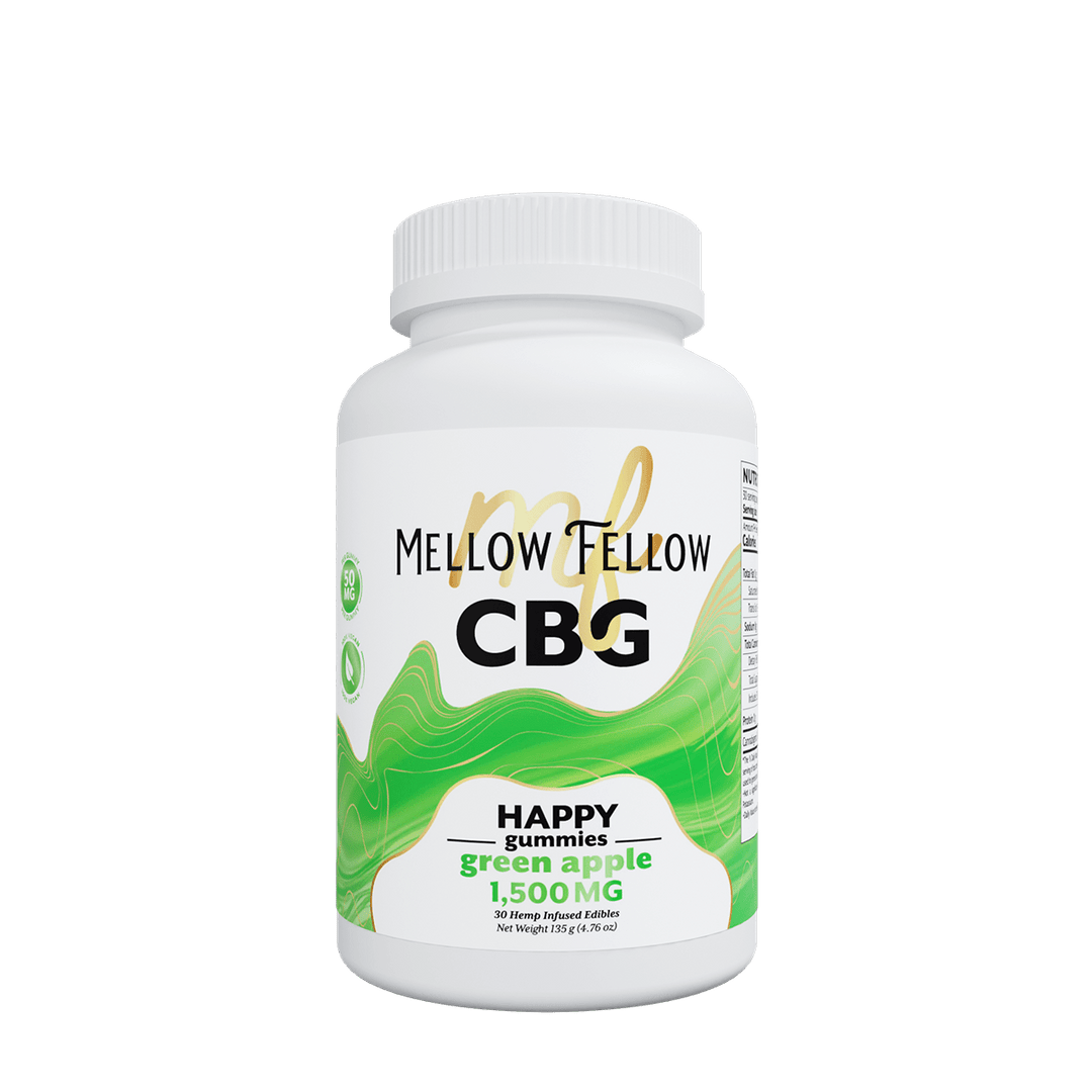 Happy CBG Gummies - 1500mg - Green Apple - Mellow Fellow