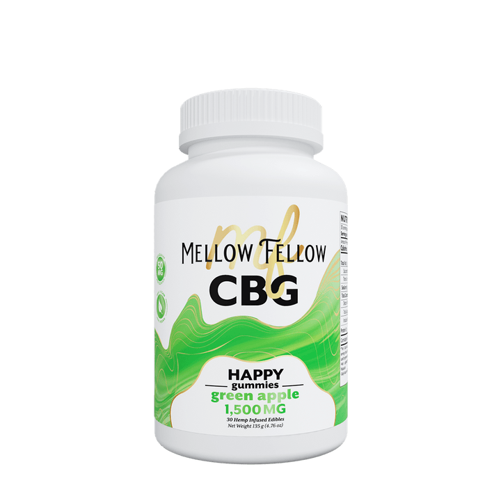 Happy CBG Gummies - 1500mg - Green Apple - Mellow Fellow