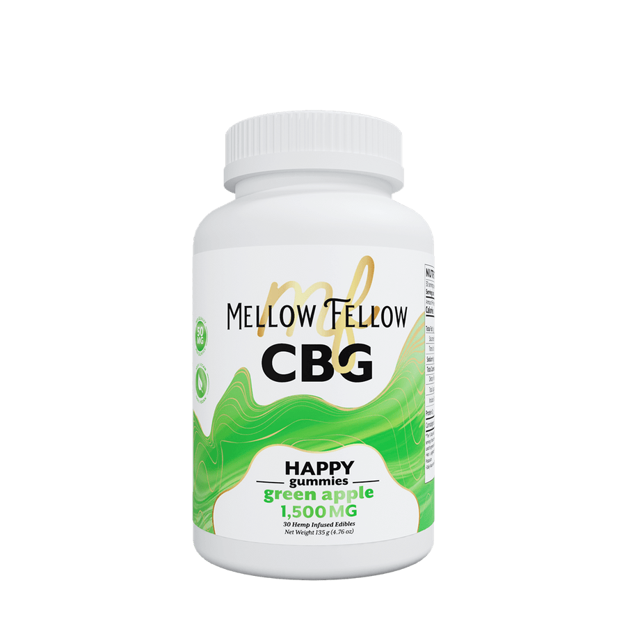 Happy CBG Gummies - 1500mg - Green Apple - Mellow Fellow