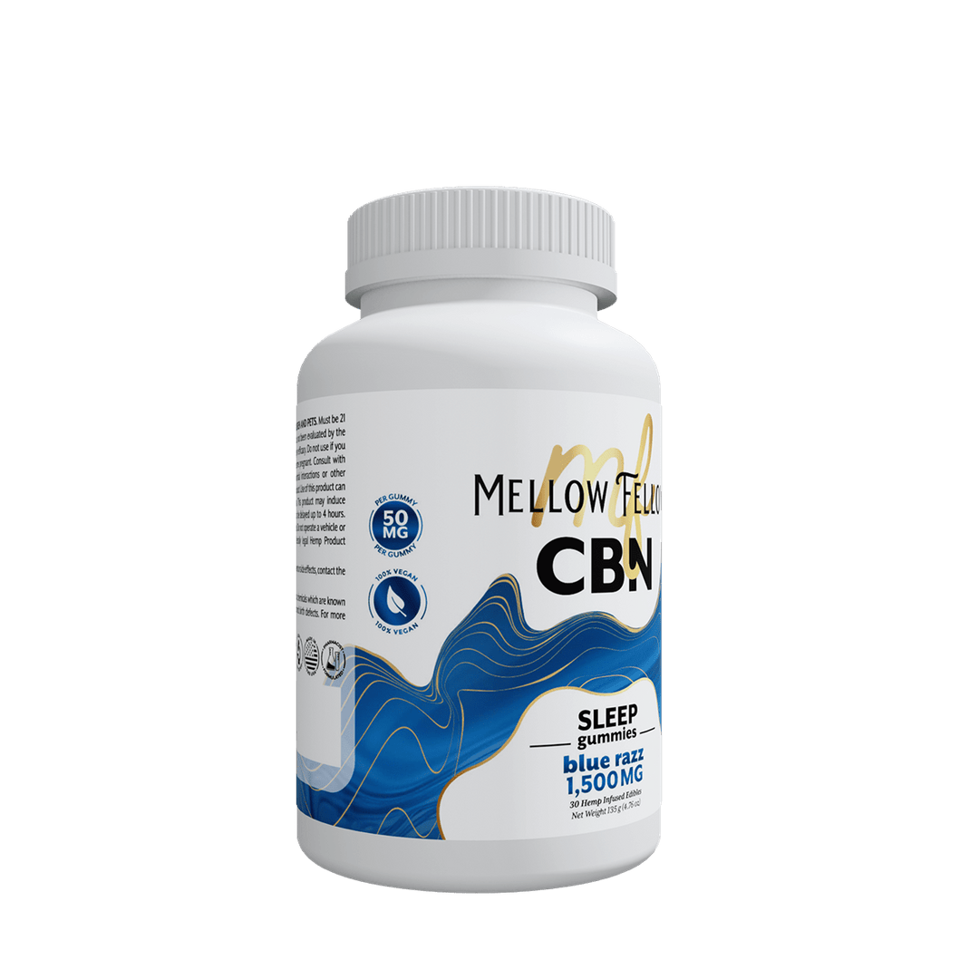 Sleep CBN Gummies - 1500mg - Blue Razz - Mellow Fellow