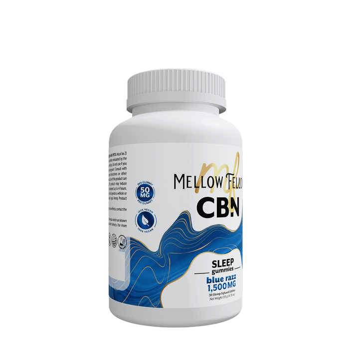Sleep CBN Gummies - 1500mg - Blue Razz - Mellow Fellow