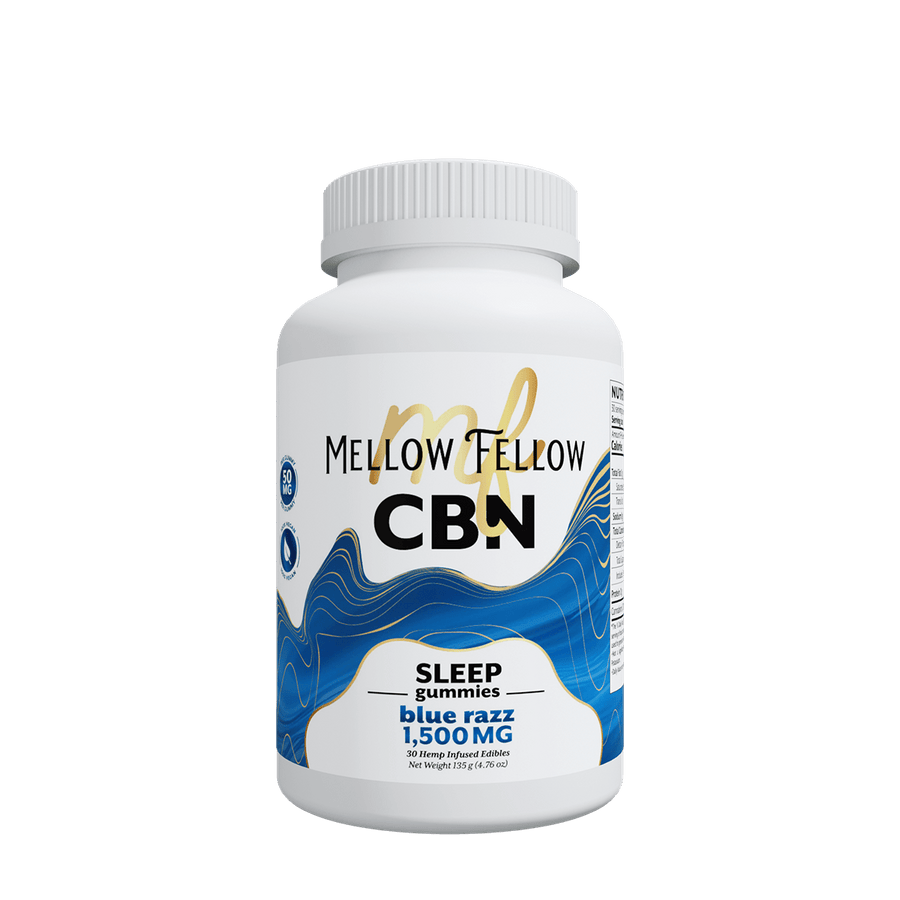 Sleep CBN Gummies - 1500mg - Blue Razz - Mellow Fellow
