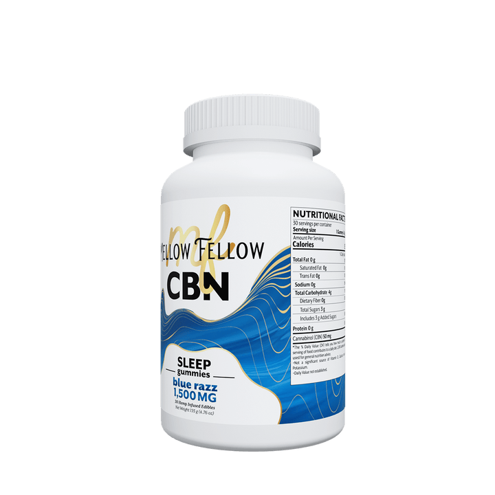 Sleep CBN Gummies - 1500mg - Blue Razz - Mellow Fellow