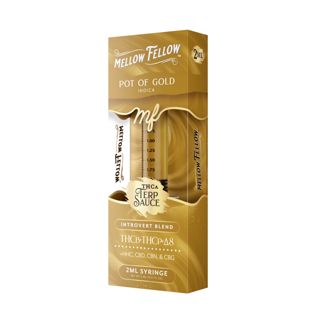 Introvert Blend - Terp Sauce 2ml Syringe - Pot of Gold (Indica) - Mellow Fellow