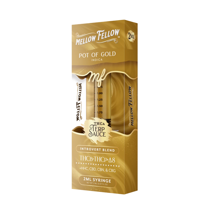 Introvert Blend - Terp Sauce 2ml Syringe - Pot of Gold (Indica) - Mellow Fellow