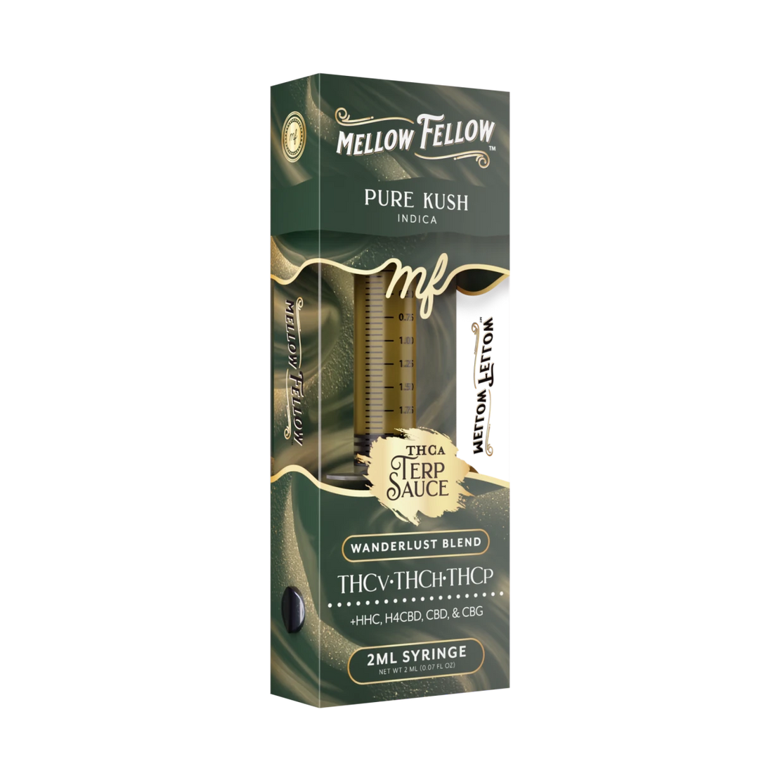 Wanderlust Blend - Terp Sauce 2ml Syringe - Pure Kush (Indica) - Mellow Fellow