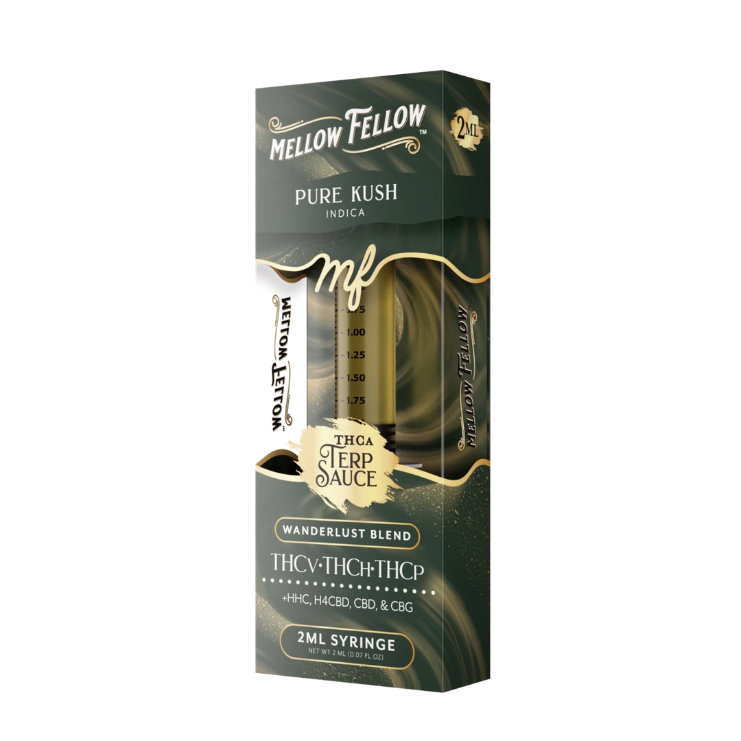 Wanderlust Blend - Terp Sauce 2ml Syringe - Pure Kush (Indica) - Mellow Fellow