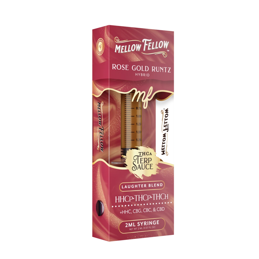 Laughter Blend - Terp Sauce 2ml Syringe - Rose Gold Runtz (Hybrid) - Mellow Fellow