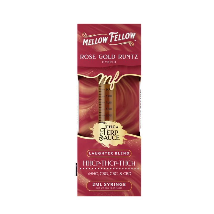 Laughter Blend - Terp Sauce 2ml Syringe - Rose Gold Runtz (Hybrid) - Mellow Fellow