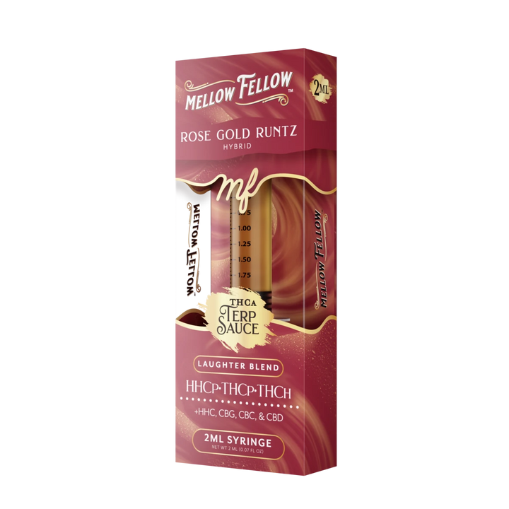 Laughter Blend - Terp Sauce 2ml Syringe - Rose Gold Runtz (Hybrid) - Mellow Fellow