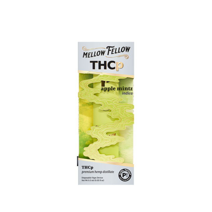 THCp 0.5g Disposable Vape - Apple Mintz (Indica) - Mellow Fellow