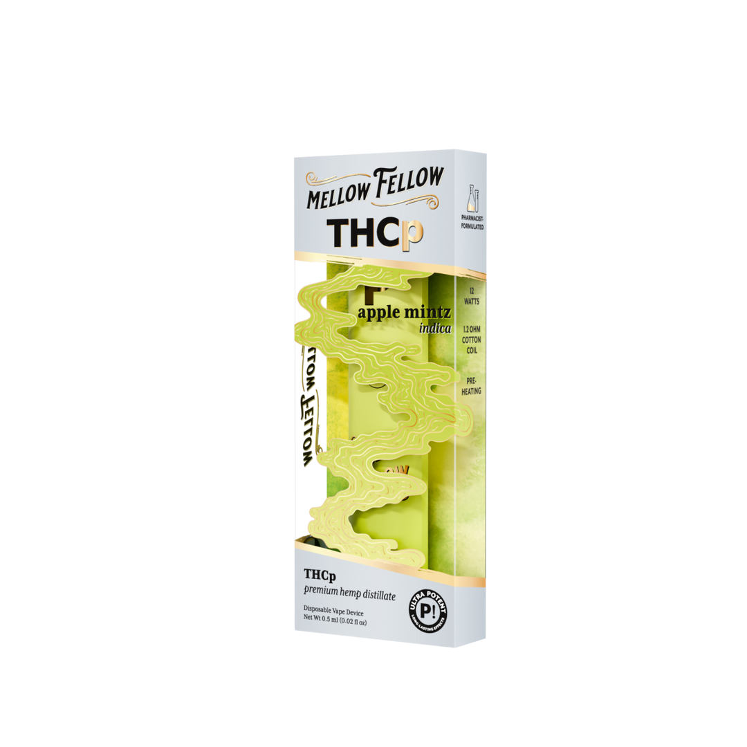 THCp 0.5g Disposable Vape - Apple Mintz (Indica) - Mellow Fellow