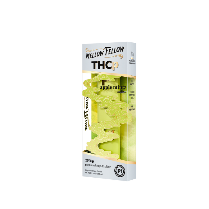 THCp 0.5g Disposable Vape - Apple Mintz (Indica) - Mellow Fellow