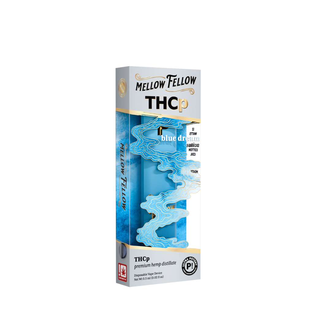 THCp 0.5g Disposable Vape - Blue Dream (Sativa) - Mellow Fellow