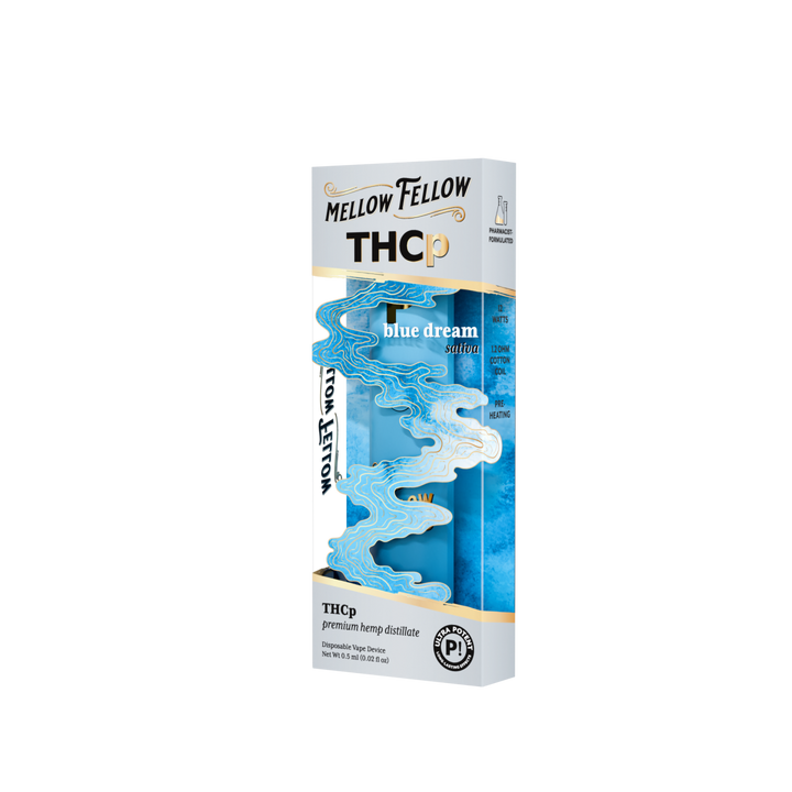 THCp 0.5g Disposable Vape - Blue Dream (Sativa) - Mellow Fellow