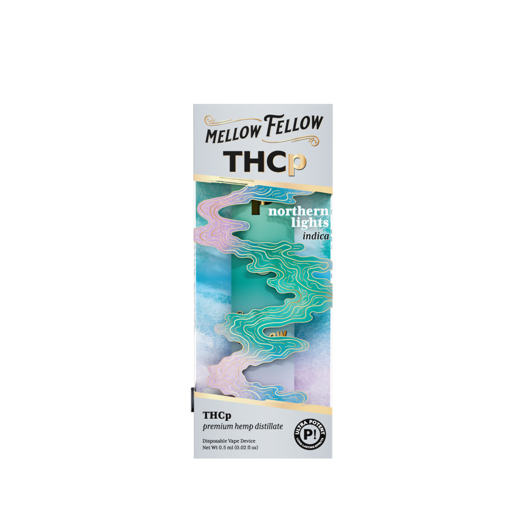 THCp 0.5g Disposable Vape - Northern Lights (Indica) - Mellow Fellow