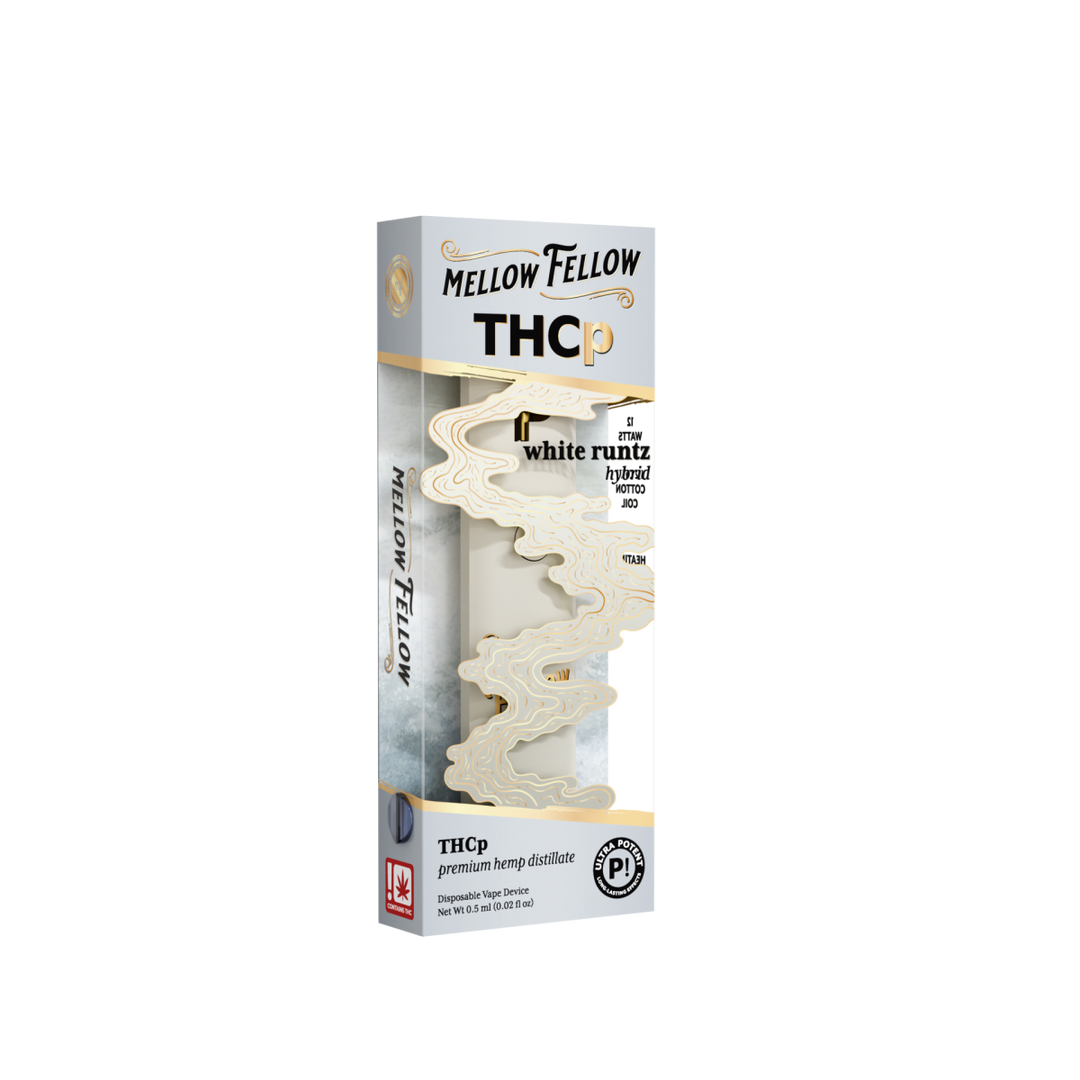 THCp 0.5g Disposable Vape - White Runtz (Hybrid) - Mellow Fellow