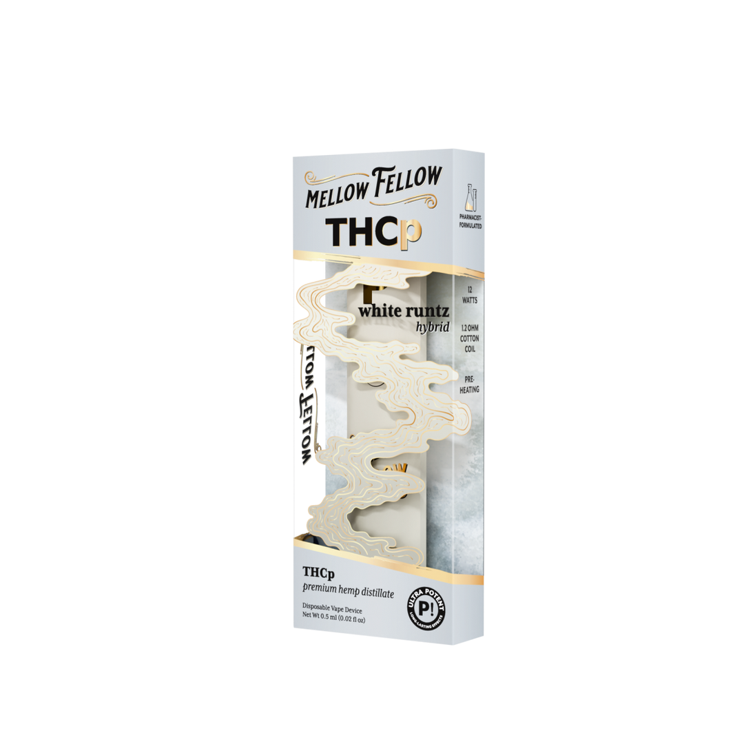 THCp 0.5g Disposable Vape - White Runtz (Hybrid) - Mellow Fellow